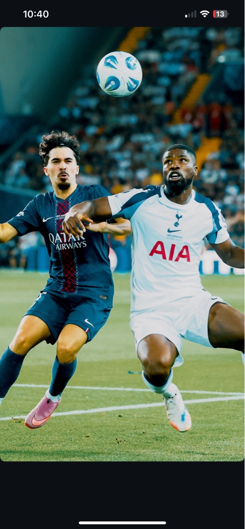 Crown-trained athlete competing in PSG vs Tottenham match